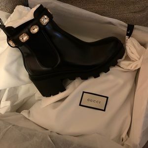 Gucci Leather Ankle Boot with Belt